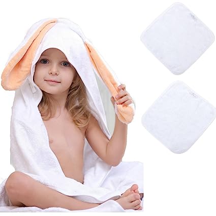 MFK™ Bamboo Bunny Hooded Towel Set