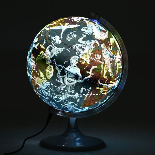 MFK ™ Light Up the Sky World Map Globe